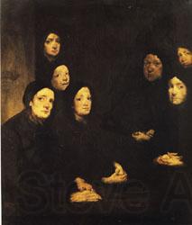 Theodule Ribot At the Sermon Norge oil painting art